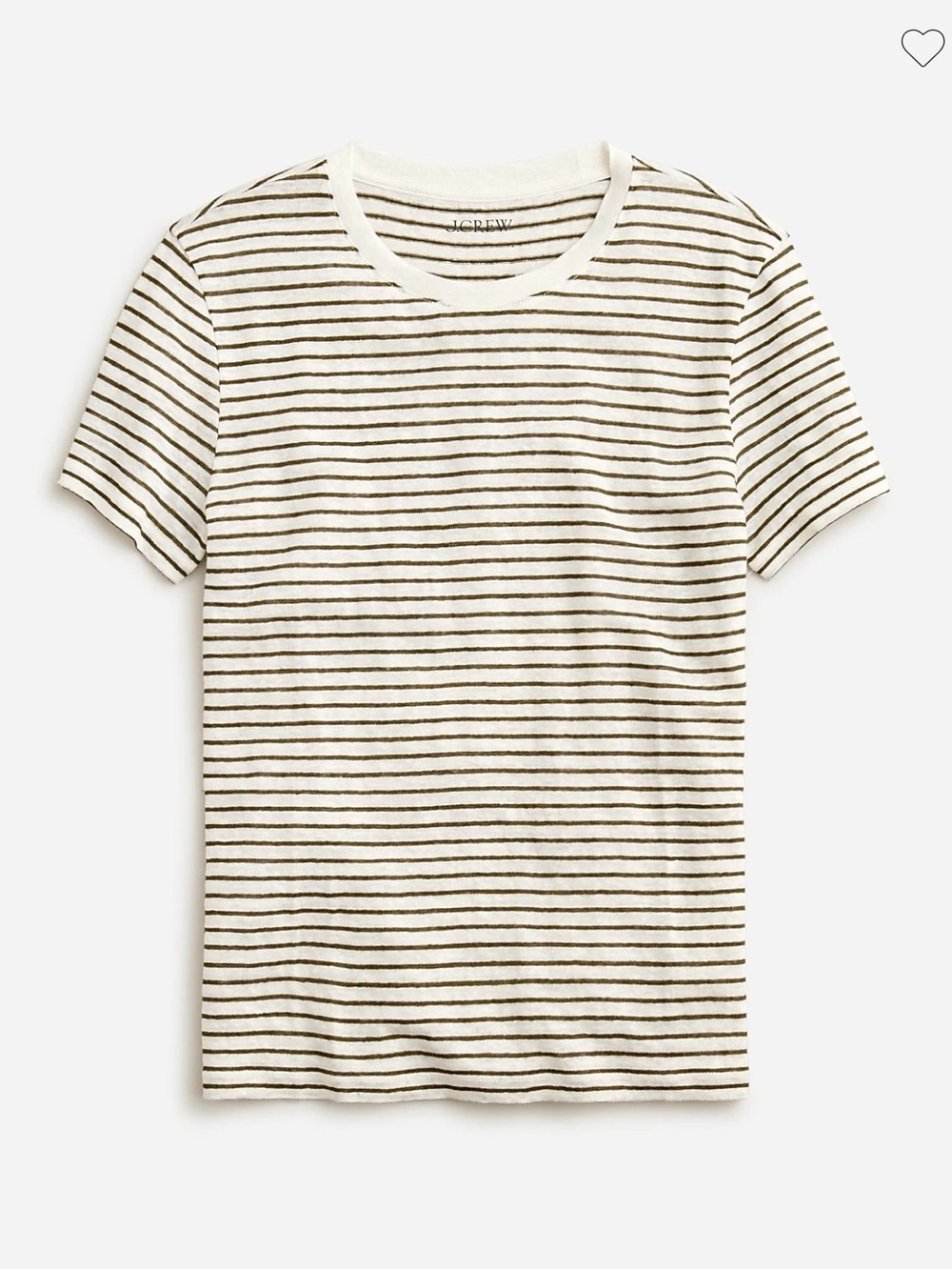 J. Crew Relaxed linen T-shirt in stripe • size medium • BY413